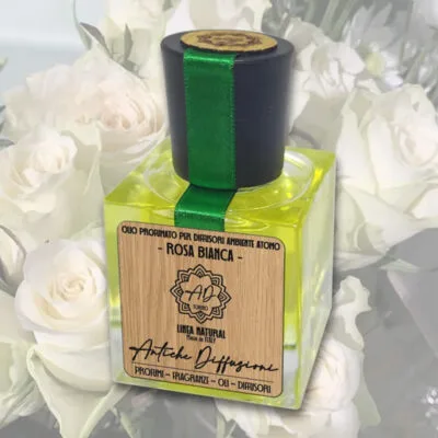 <span style="font-family: decohead-free; font-size: 180%;"><b>ROSA BIANCA</b> <br></span>Olio profumato per diffusori ambiente serie ATOMO